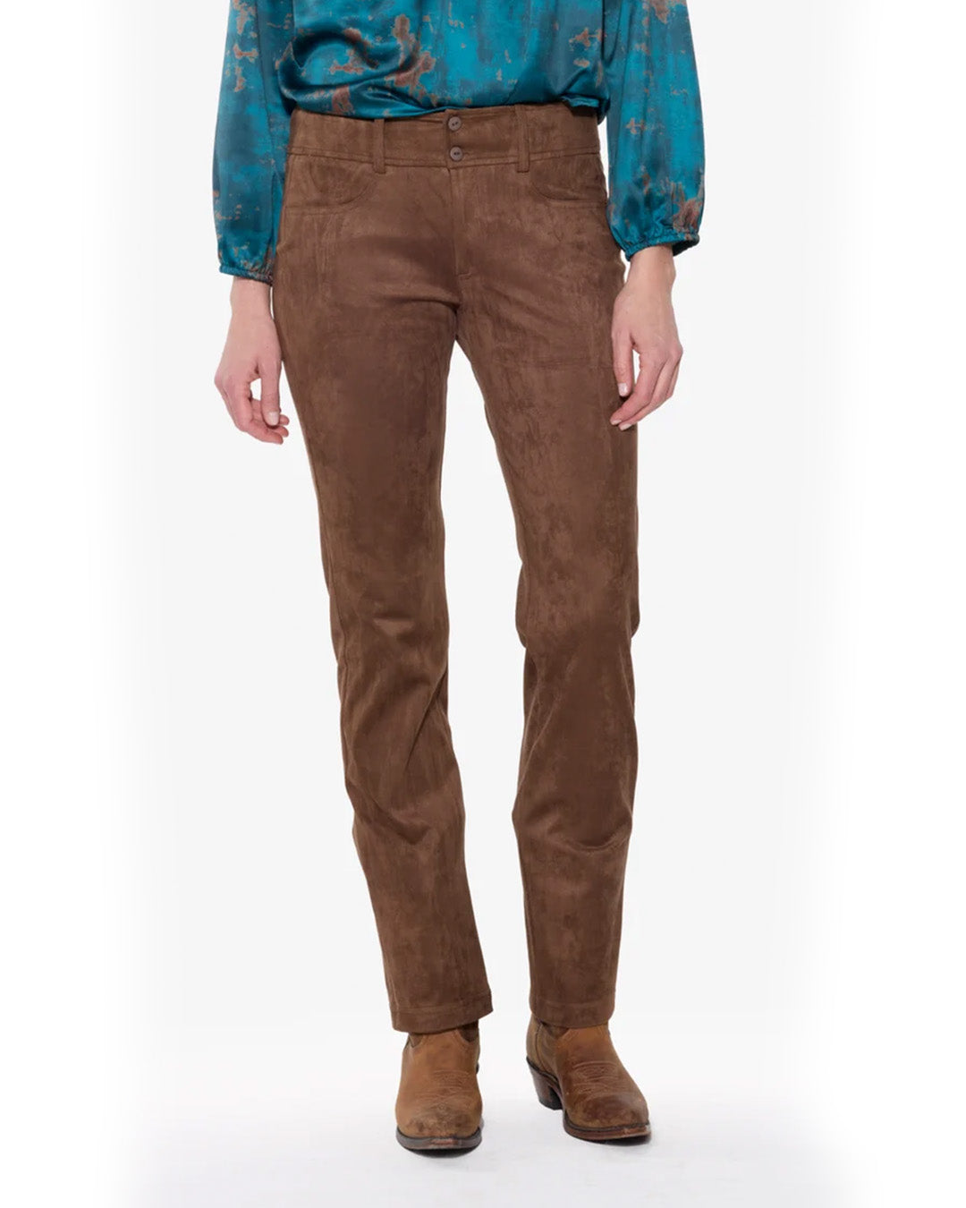 Suede Straight Leg