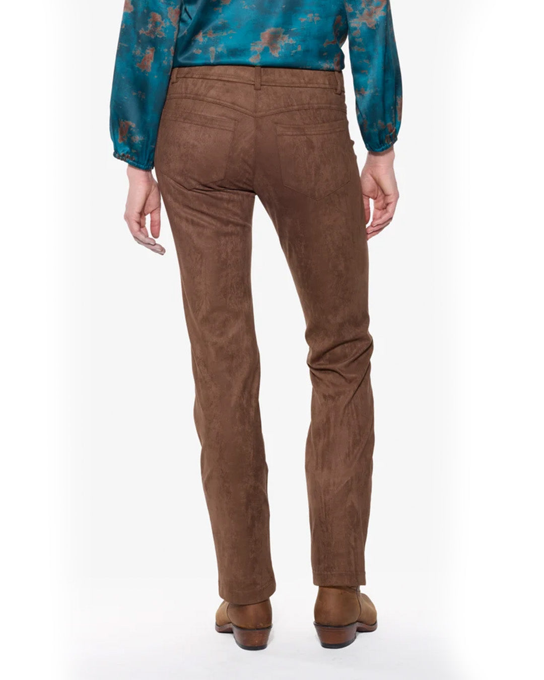 Suede Straight Leg